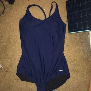 Navy Blue Speedo Swimsuit (one piece)